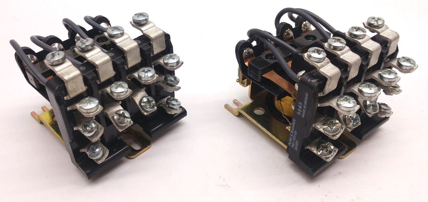 Used Lot of 2 Potter & Brumfield PM-17DY-24 Relay 10A 30VDC or 25A 277VAC 24VDC Coil