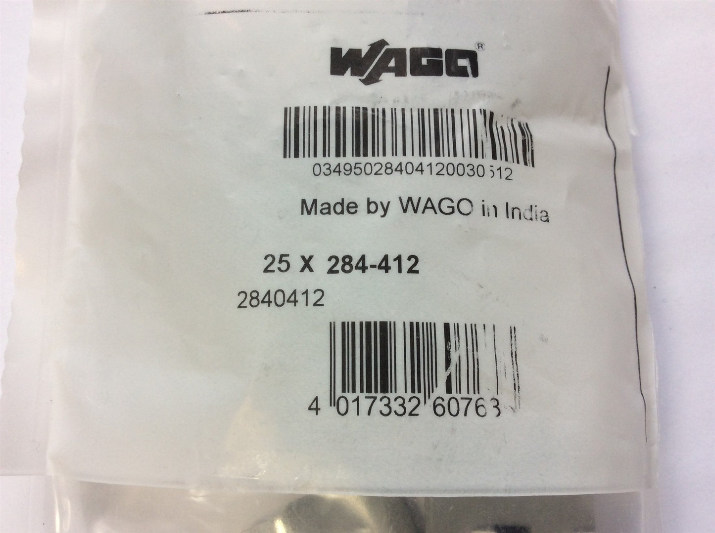 New Lot of 25 Wago 284-412 Combo-Style Insulated Terminal Jumper Bars 125A 800V 2Way