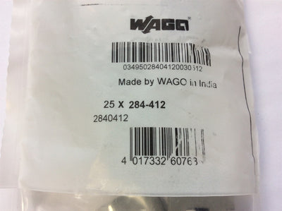 New Lot of 25 Wago 284-412 Combo-Style Insulated Terminal Jumper Bars 125A 800V 2Way