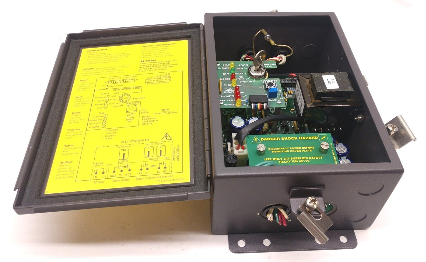 Used STI MiniSafe-B 43268-0200 MS4300B-2 Series 20" Light Curtain Controller