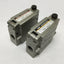 Used Lot of 2 SMC NZFA200-T02 Vacuum Suction Filters 1/4NPT, -100 to 0 kPa, 30µm