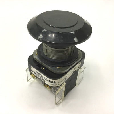 Used Allen Bradley 800T-FXJ6D4 Mushroom Push Pull Button, With 2x 800T-XD4 Blocks