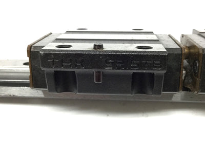 Used 2 THK SR15TB Linear Ball Bearing Block Carriage Slide on One 280mm Guide Rail