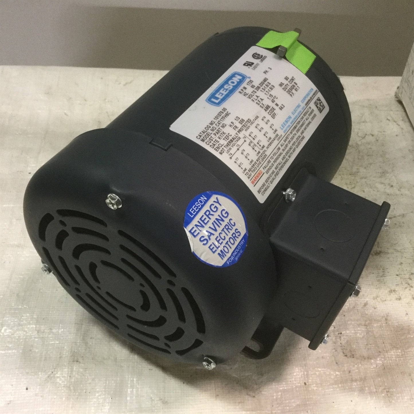 New Other Leeson C4T17FH6C Electric AC Motor 1/3HP 1725RPM S56 TEFC 208-230/460VAC 3? 60HZ
