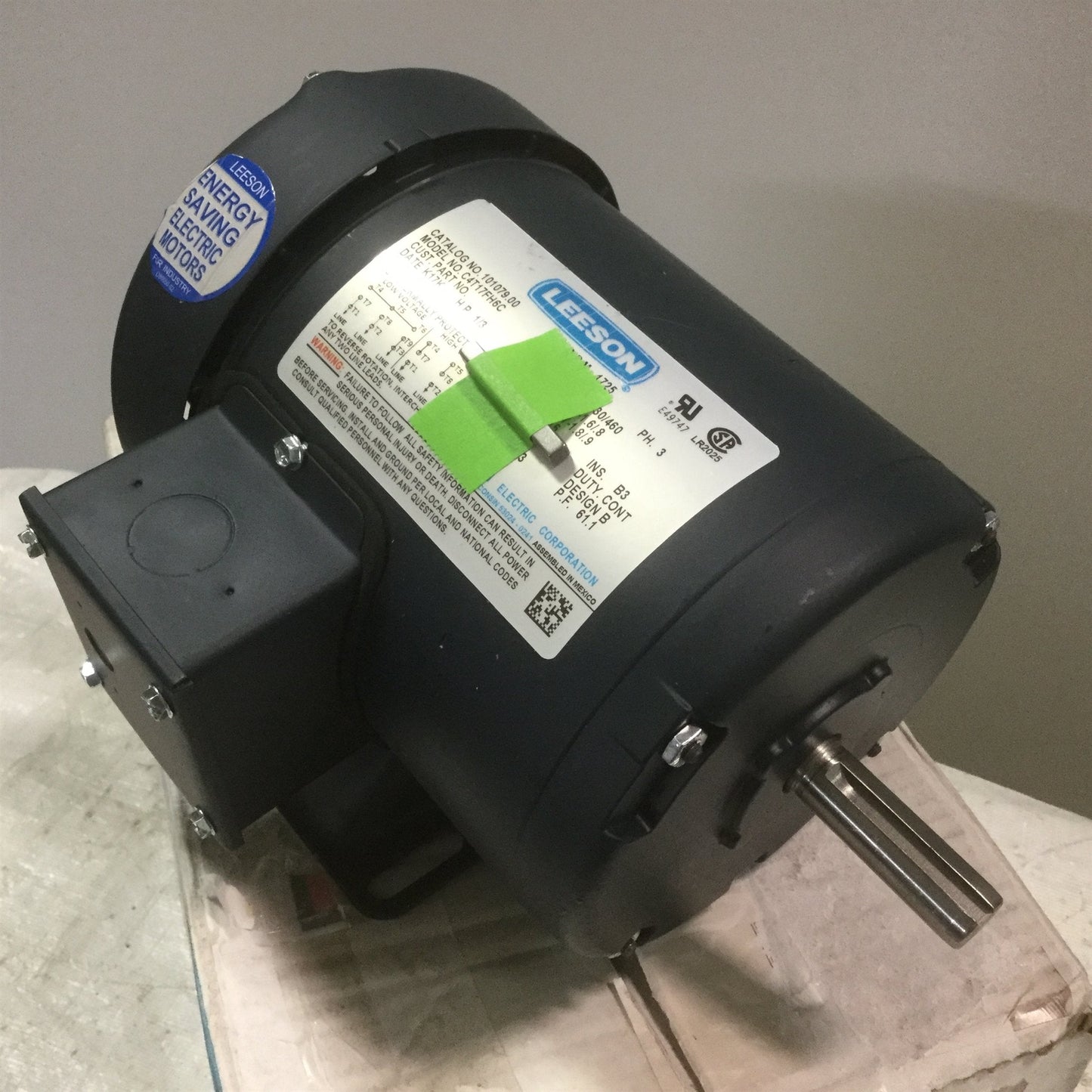 New Other Leeson C4T17FH6C Electric AC Motor 1/3HP 1725RPM S56 TEFC 208-230/460VAC 3? 60HZ