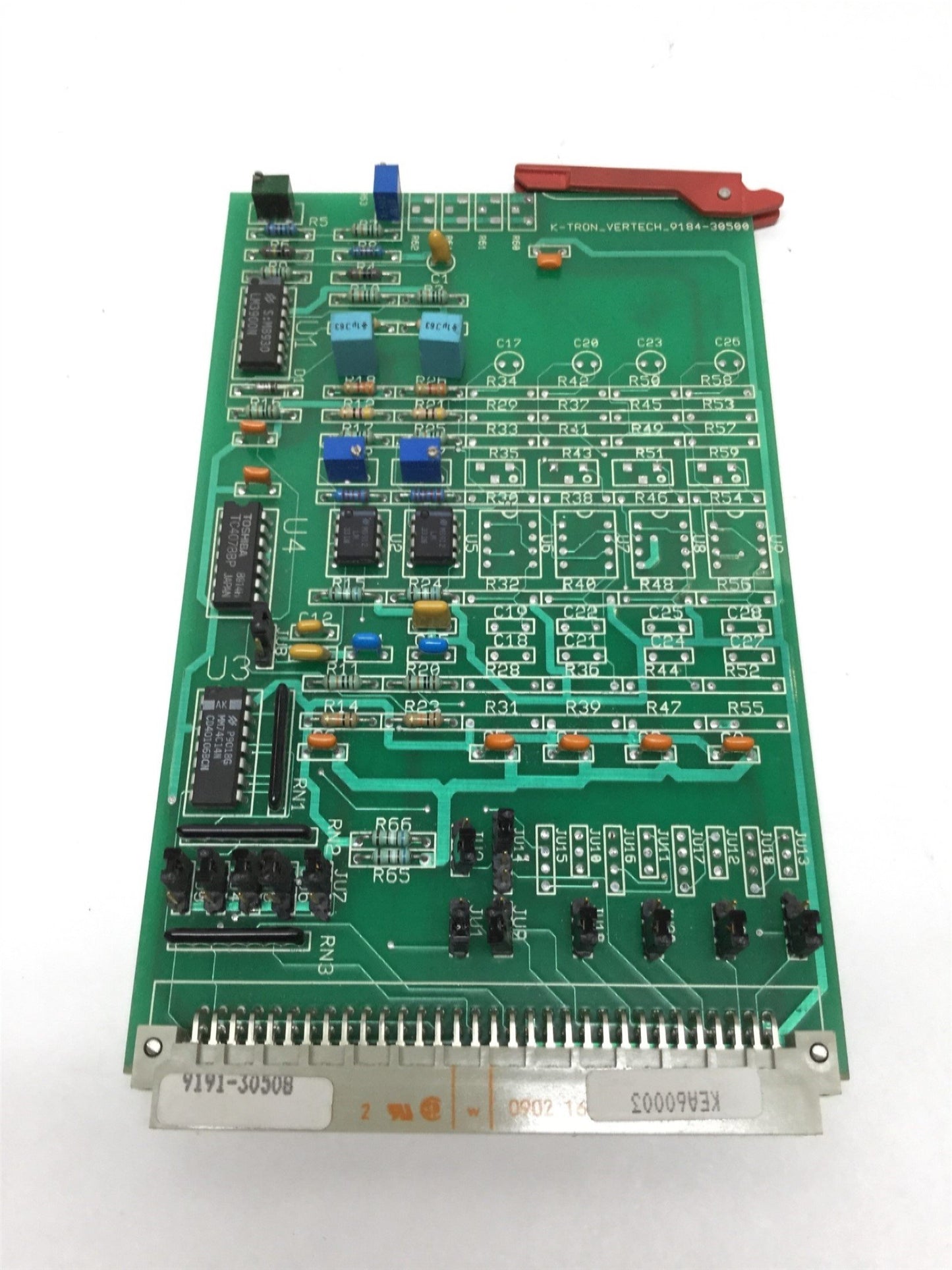 Used K-Tron Vertech 9191-30508 Feeder Regulator Control Circuit Board 9184-30500