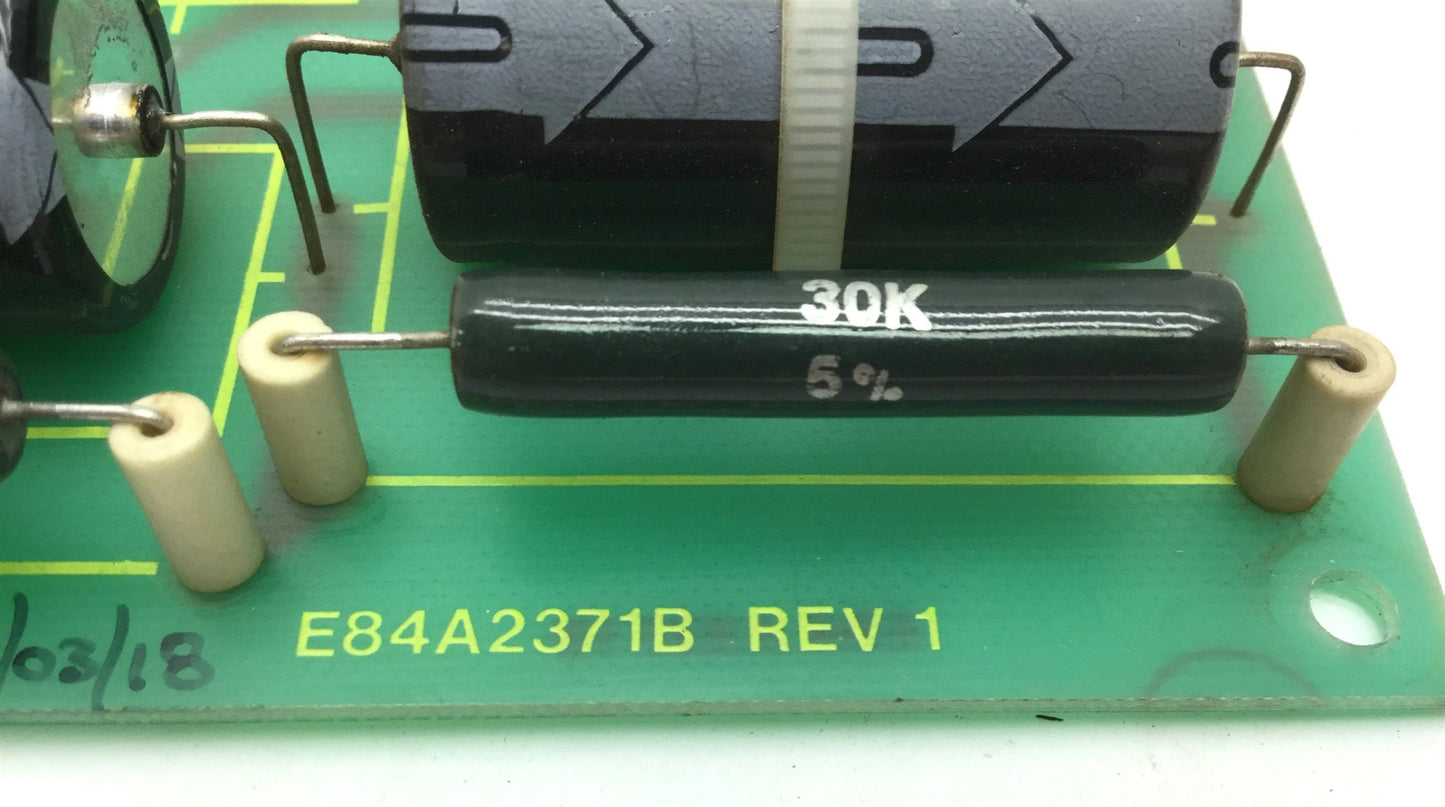 Used JK Lasers E84A2371B Rev 1 Simmer Supply Card 47µF, 3 Screw Terminal, 3 Caps 450V