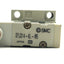 Used SMC SYJ314-6G-M5 Solenoid Valve & Manifold, 4-Way, 20-100PSI, M5-0.8 Ports,12VDC