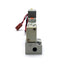 Used SMC SYJ314-6G-M5 Solenoid Valve & Manifold, 4-Way, 20-100PSI, M5-0.8 Ports,12VDC