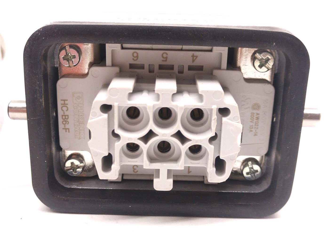 Used Phoenix Contact 1604735/1646971 Housing w/ HC-B6-M/HC-B6-FB 6-Pin Connector