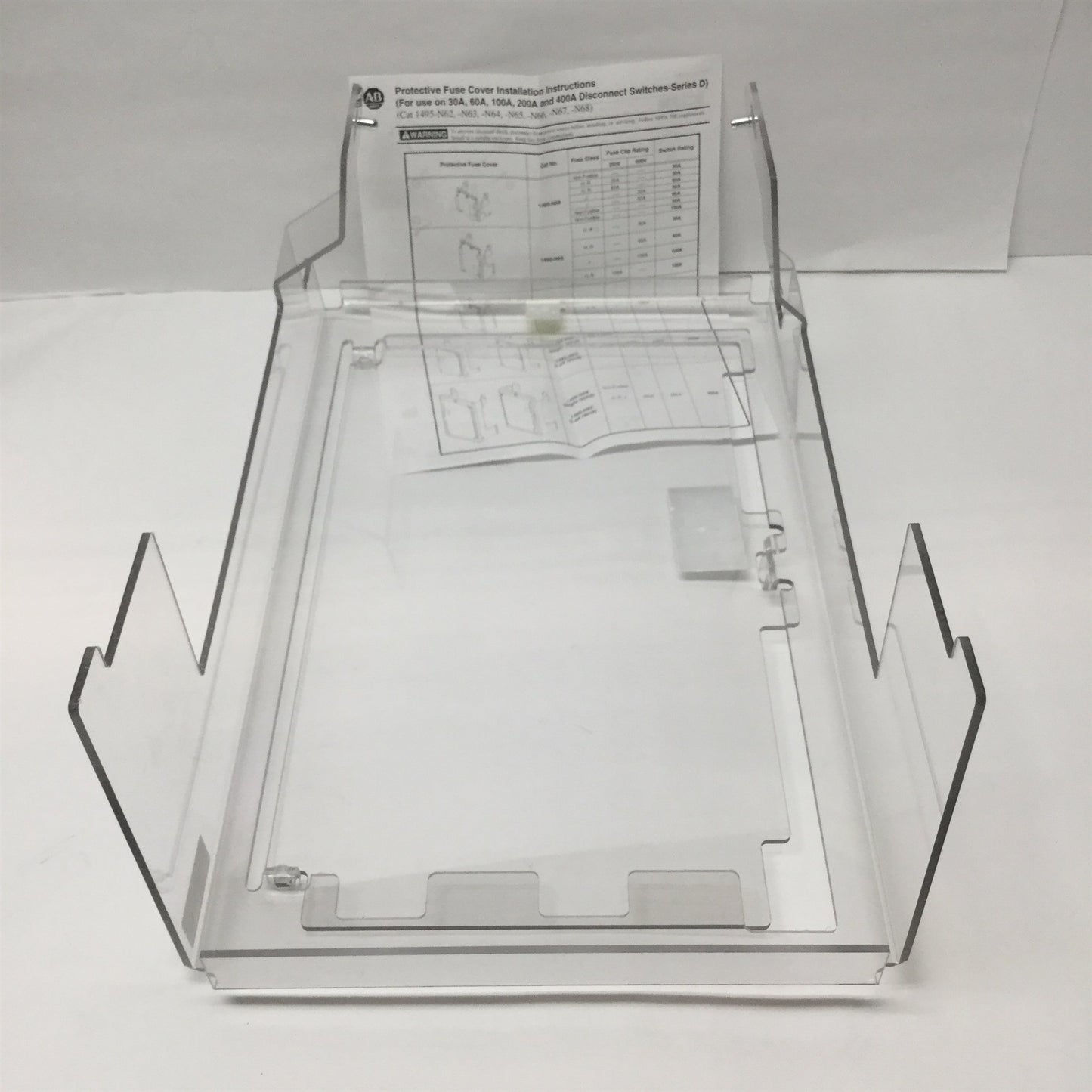 Used Allen Bradley 1495-N63 Disconnect Switch Fuse Cover 400A, w/ Door, Left-Hand