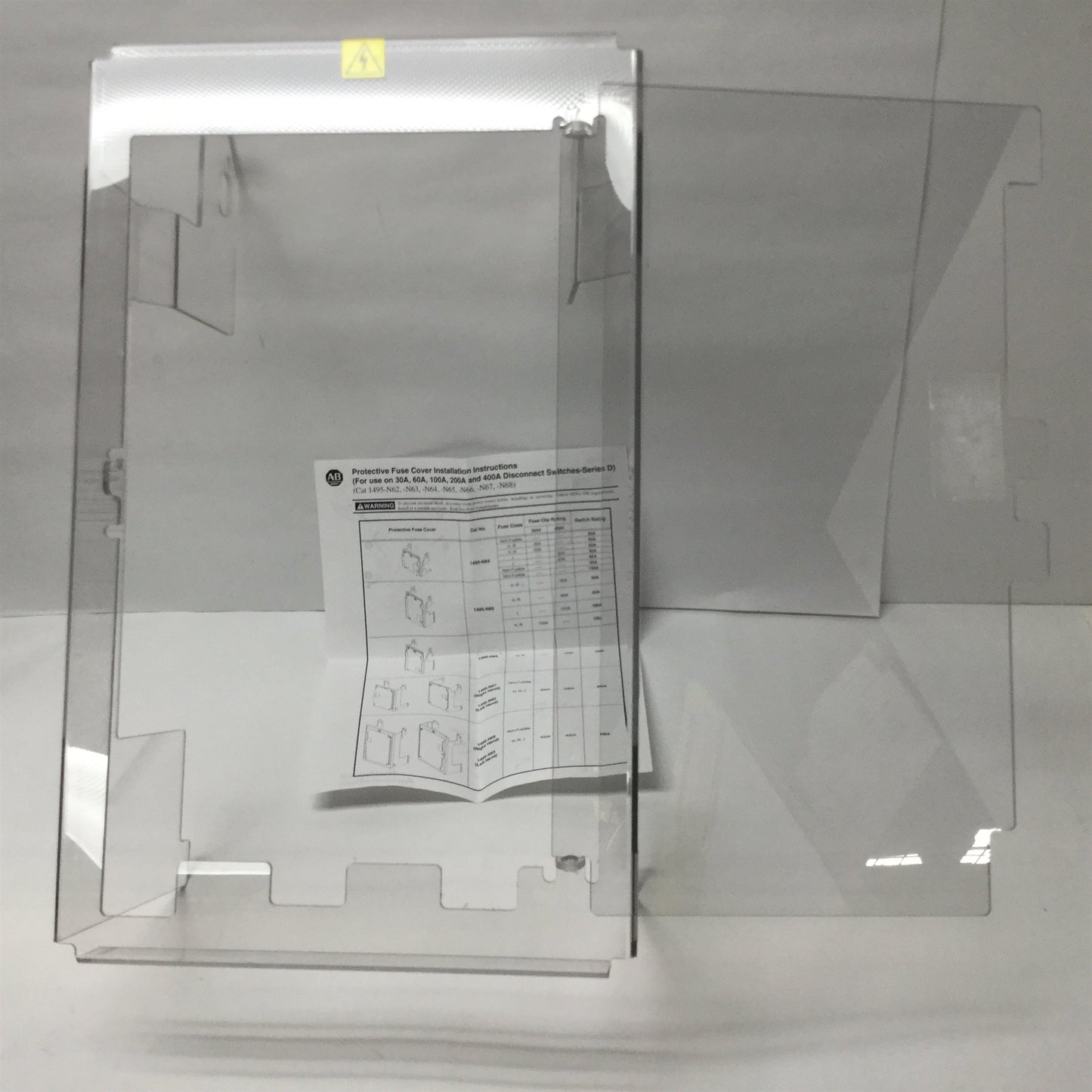 Used Allen Bradley 1495-N63 Disconnect Switch Fuse Cover 400A, w/ Door, Left-Hand