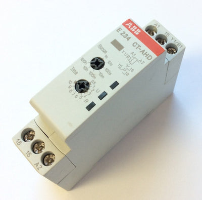 New – Open box ABB CT-AHD.12 Time Relay Off-Delay Voltage: 24-240VAC 24-48VDC, Time: 0.05s-100h