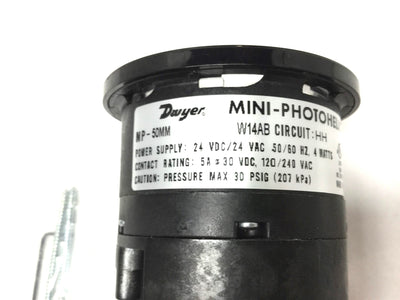 New – Open box Dwyer MP-50MM Mini-Photohelic Differential Pressure Gauge Switch 0-50mm of Water