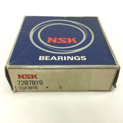 New NSK 7207BYG Angular Contact Bearing, Bore: 35mm, OD: 72mm, Width: 17mm