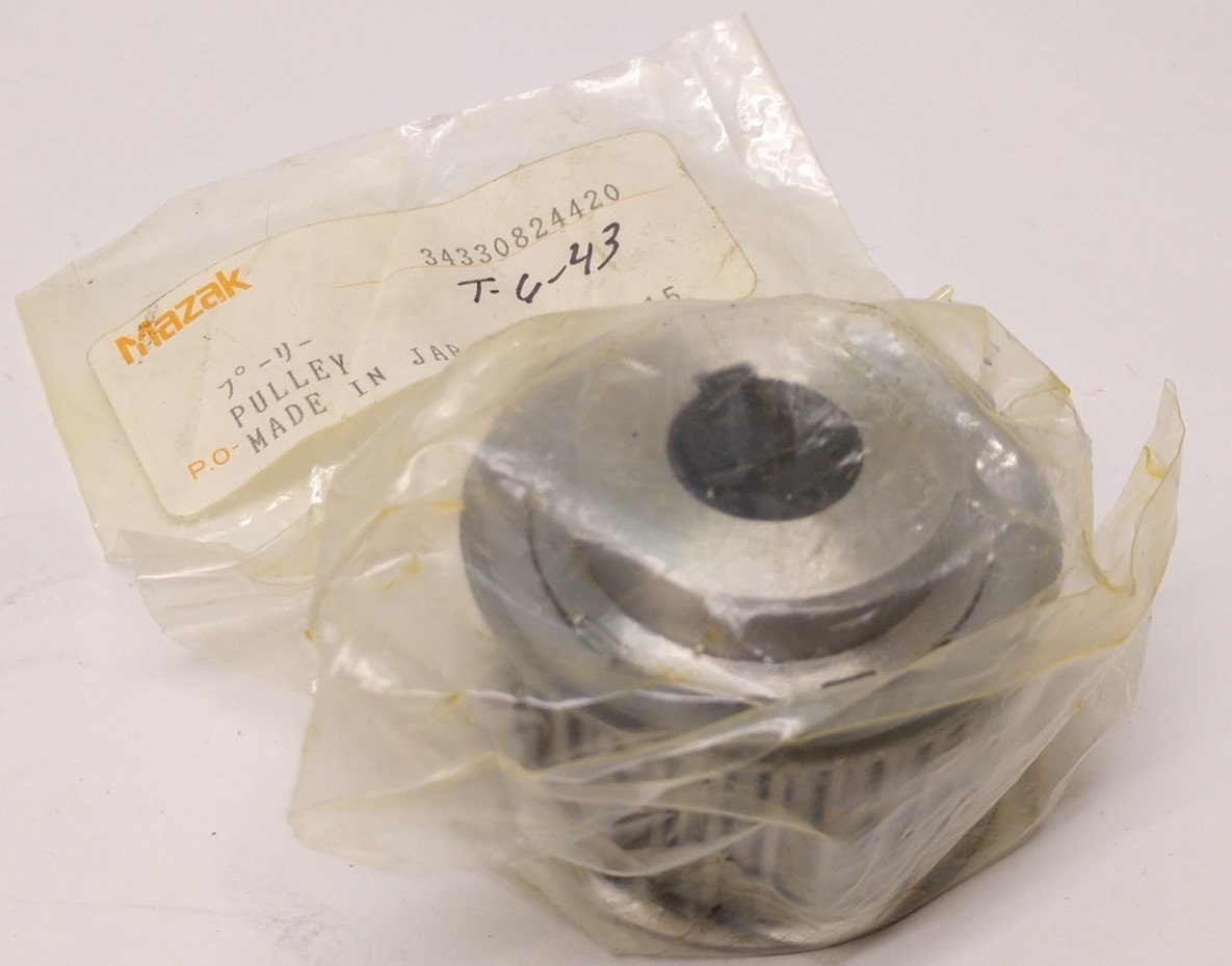 Used Mazak T-6-43 010515 Pulley, 46mm OD, 16mm ID, 30 Teeth