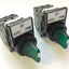 New – Open box Lot of 2 ABB LED Illuminated Selector Switch 3-Pos Maintained/Momentary, Green