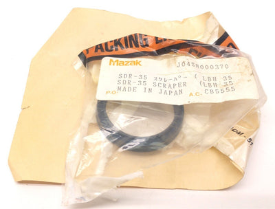 New Mazak J04SH000370 SDR-35 Scraper, ID: 35mm, OD: 43mm, Thickness: 6mm