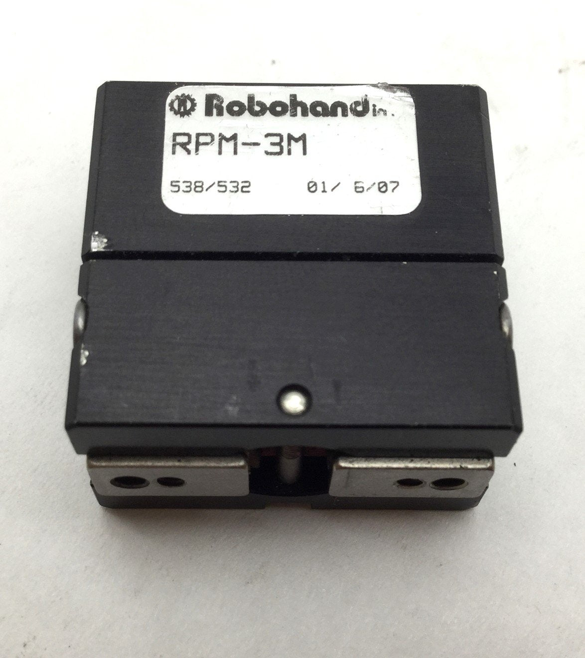Used Robohand RPM-3M Miniature Parallel Pneumatic Gripper, 6.3mm Stroke, 8 lb Force