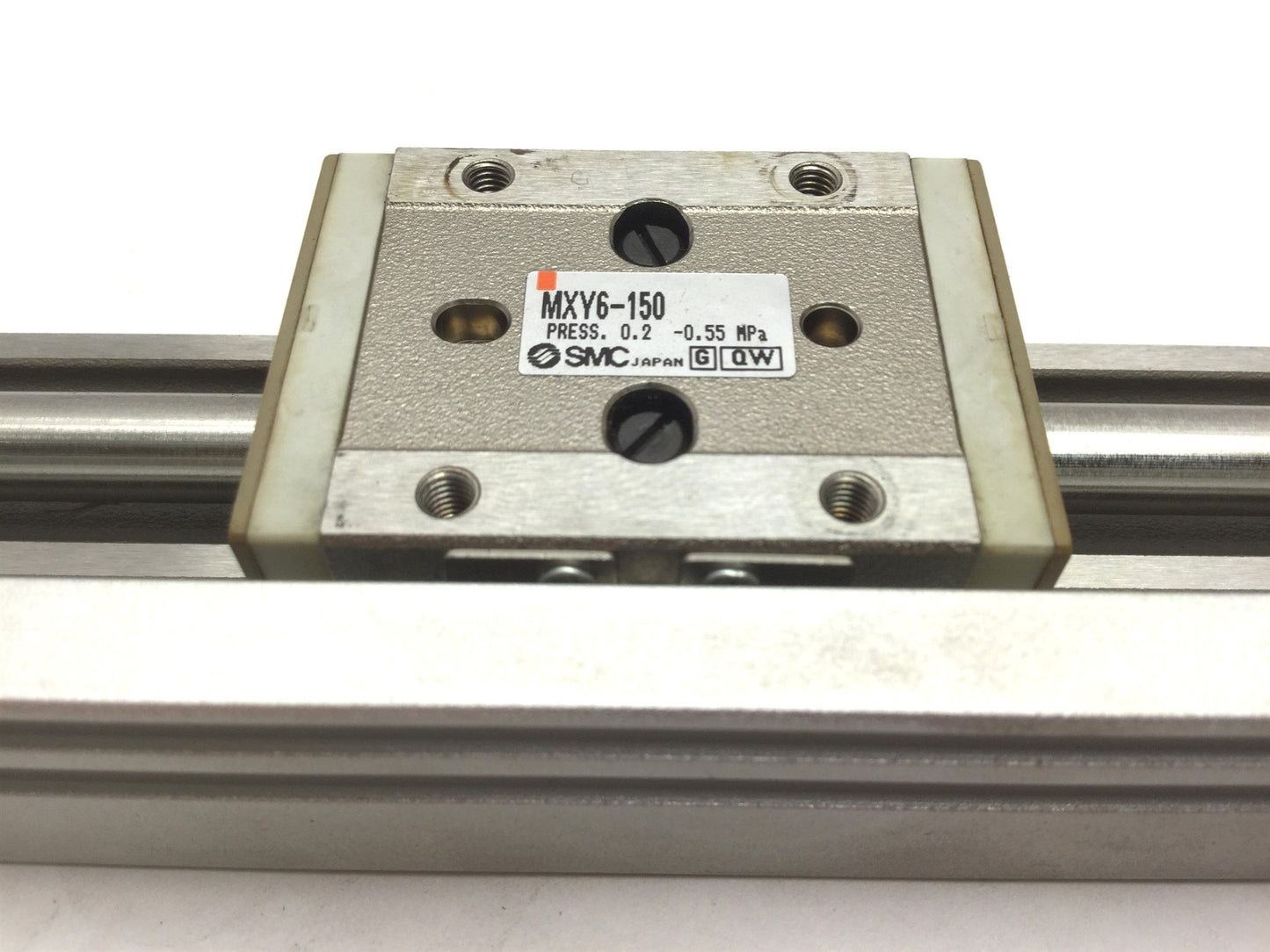 Used SMC MXY6-150 Pneumatic Slide Table Bore: 6mm Stroke: 150mm Pressure: 0.2-0.55MPa