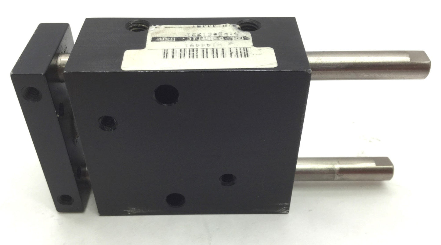 Used Tol-O-Matic 61221 Air Slide Guided Cylinder Stroke: 0.5", Ports: 10-32 UNF