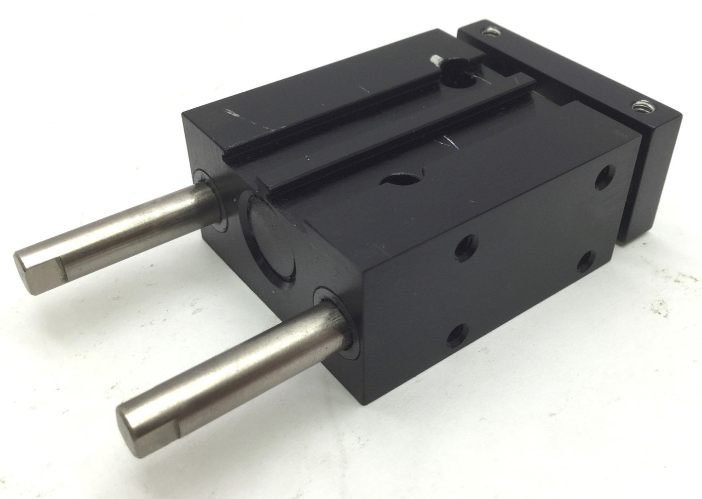 Used Tol-O-Matic 61221 Air Slide Guided Cylinder Stroke: 0.5", Ports: 10-32 UNF