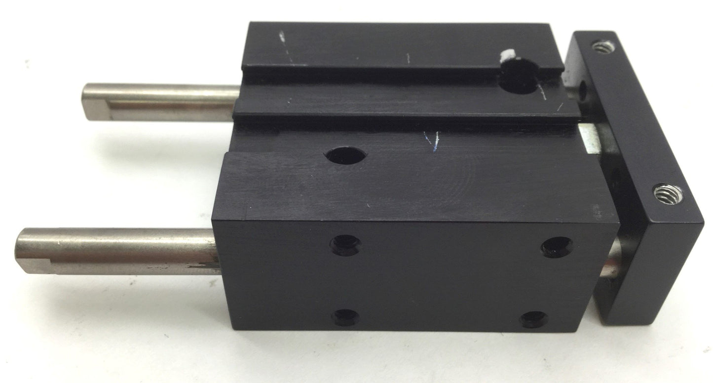 Used Tol-O-Matic 61221 Air Slide Guided Cylinder Stroke: 0.5", Ports: 10-32 UNF