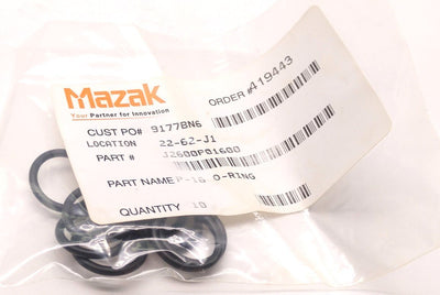 New Mazak J2600P01600 P-16 O-Ring 10 PCS