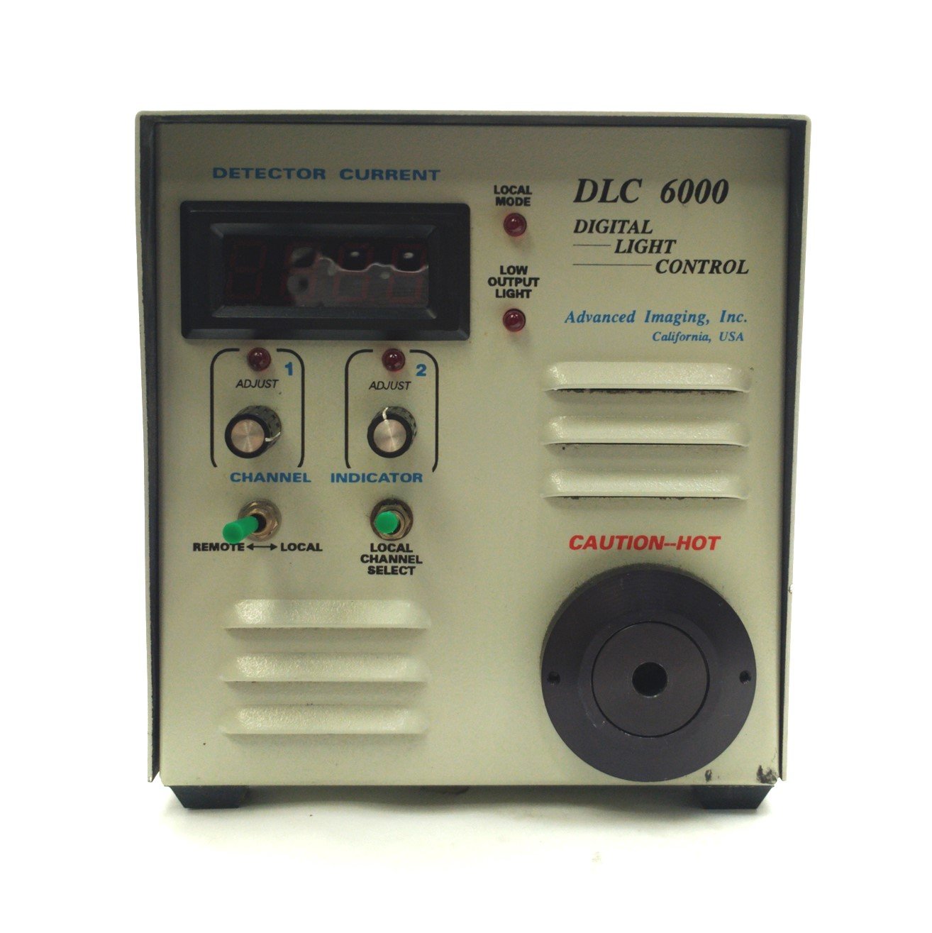 Used Advanced Imaging DLC-6000 Fiber Optic Light Source, 8mm Out, Current LCD, 115VAC