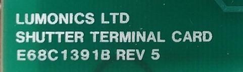 Used GSI Lumonics LTD E68C1391B Rev 5 JK 700 Laser Shutter Terminal Card & Beam Dump