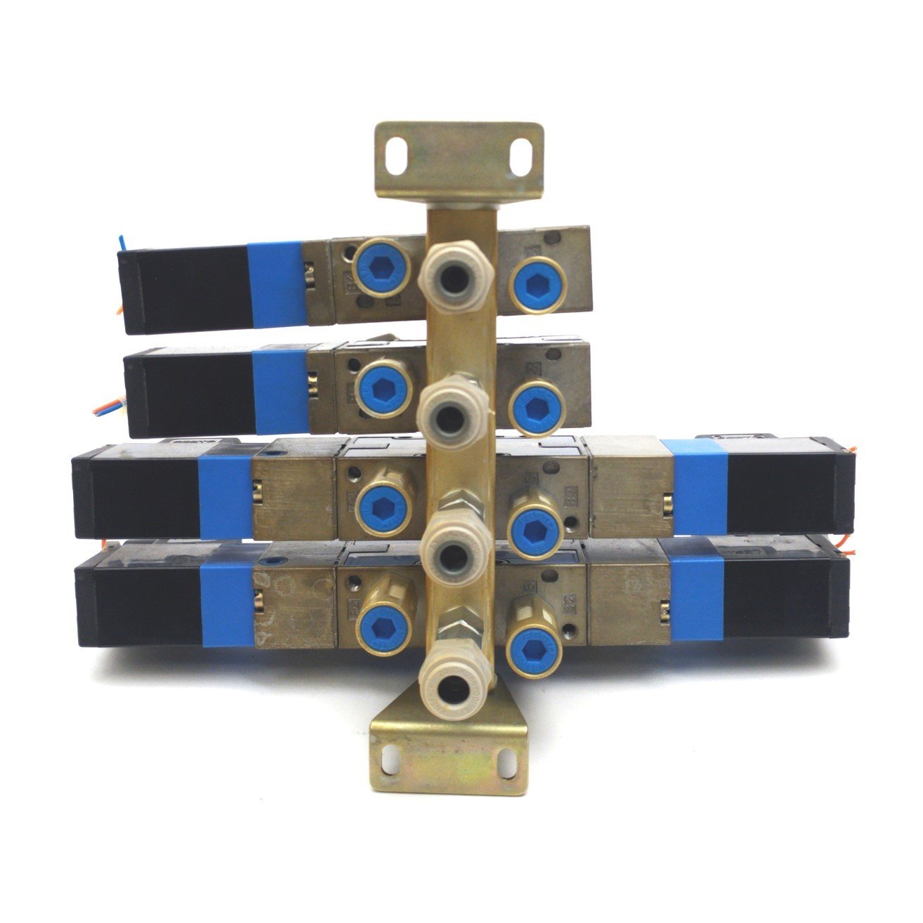 Used Festo MVH-5/3G-1/8-B & MVH-5-1/8-S Solenoid Valves Manifold 1/8"NPT 24VDC