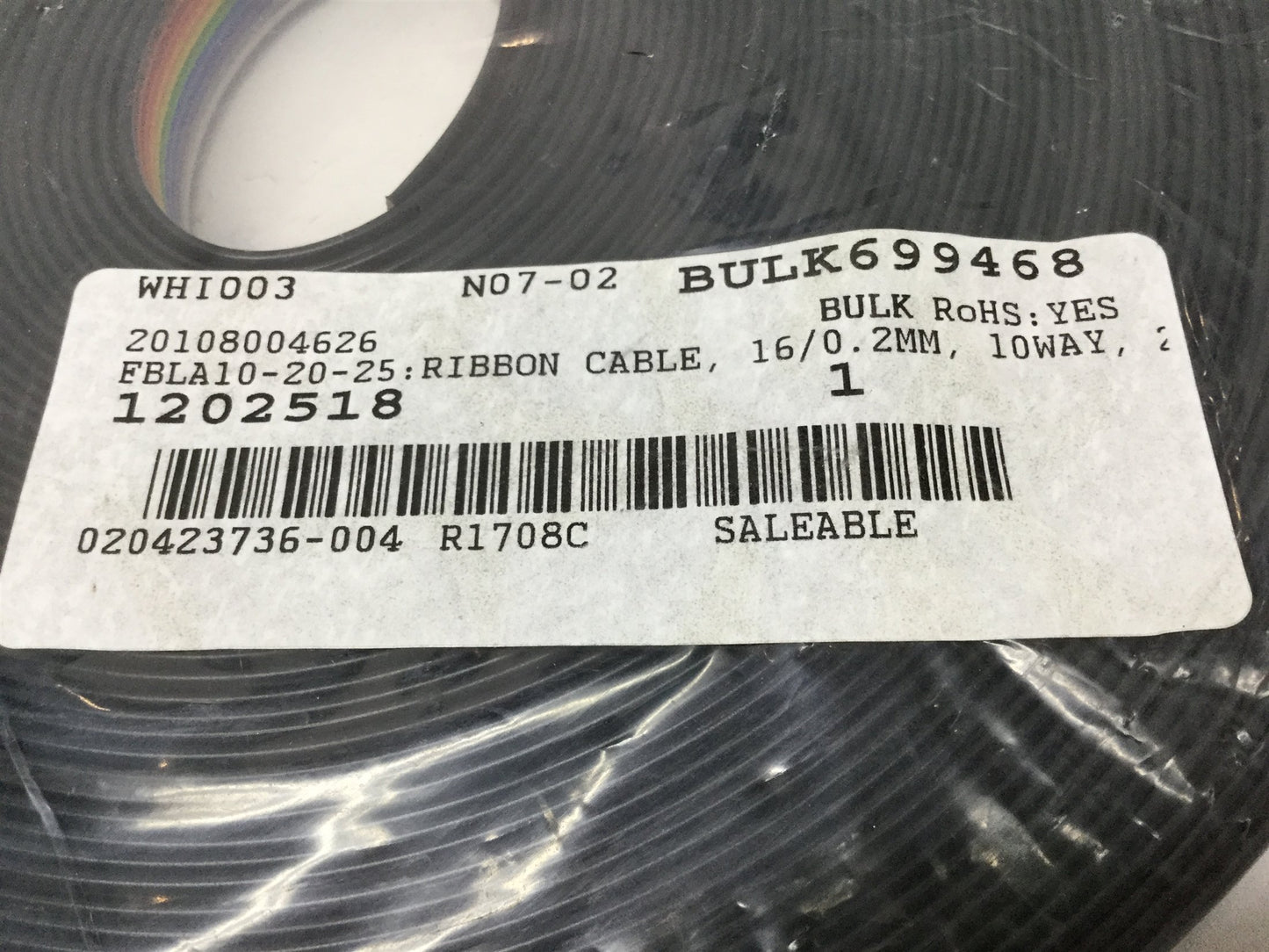 New Pro Power FBLA10-20-25 Edge-Bonded Ribbon Cable, 10-Wire, 20AWG, 25m, 300V