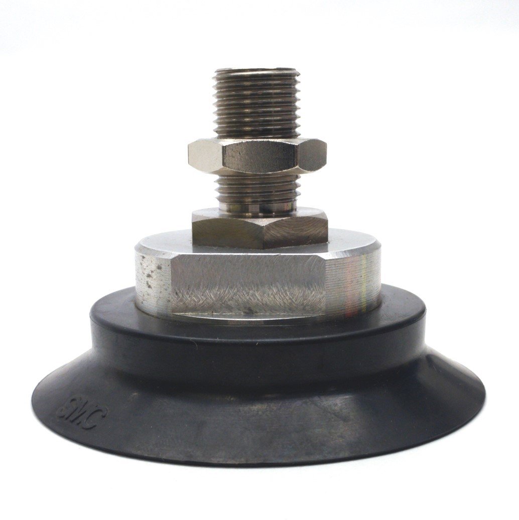 Used SMC ZPT80HN-A16 Vacuum Pad, 80mm Diameter, NBR, 1/8"RC Input, M15-1.5 OD