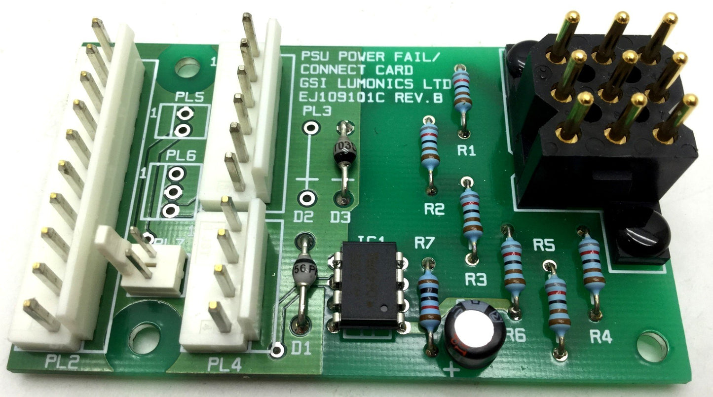 Used GSI Lumonics EJ109101C Laser PSU Power Fail/Connect Card Rev B JK700 JK702