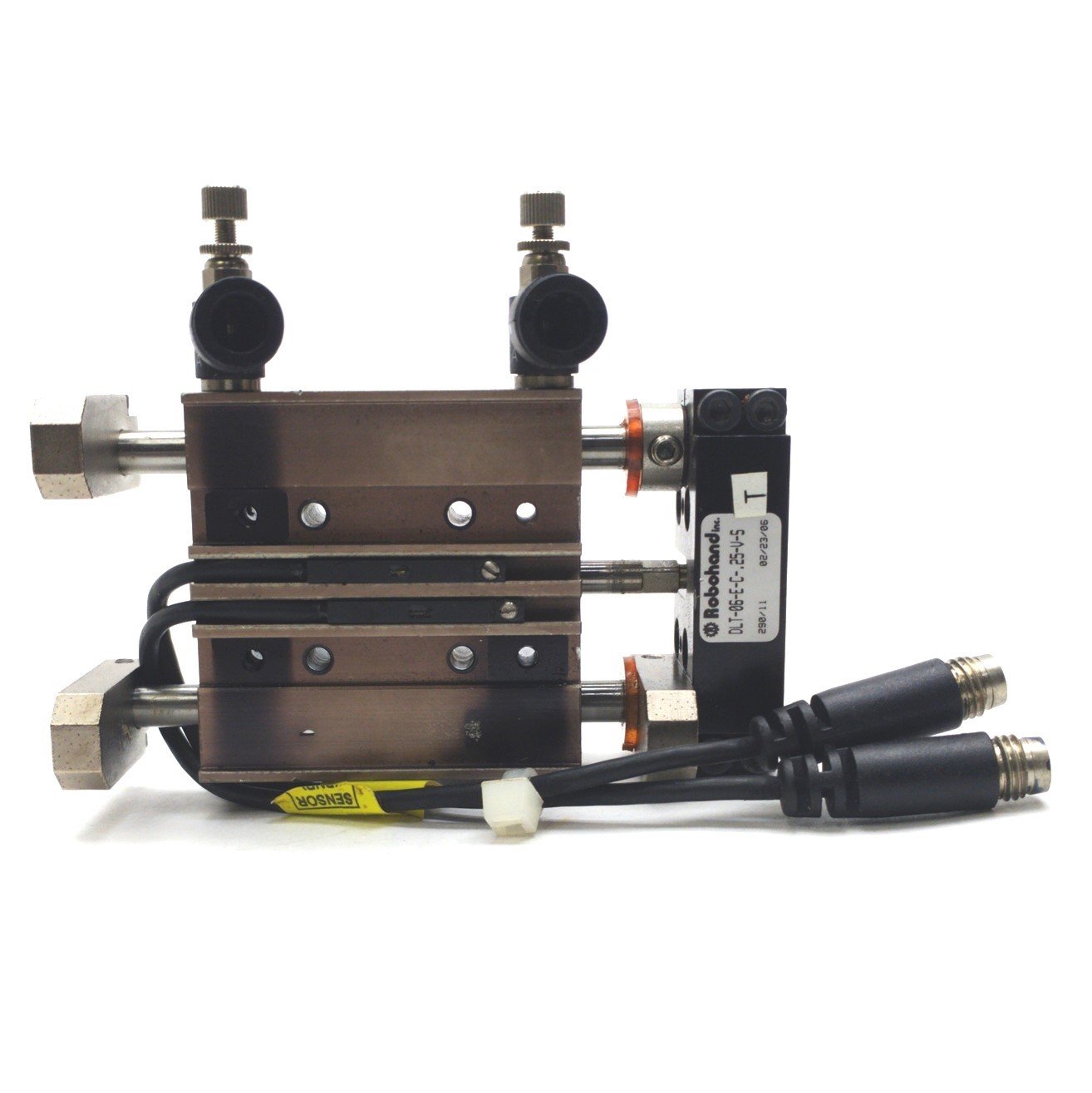 Used Destaco DLT-06-E-C-.25-V-S Robohand Block Thruster .25" Stroke .563 Bore 100PSI