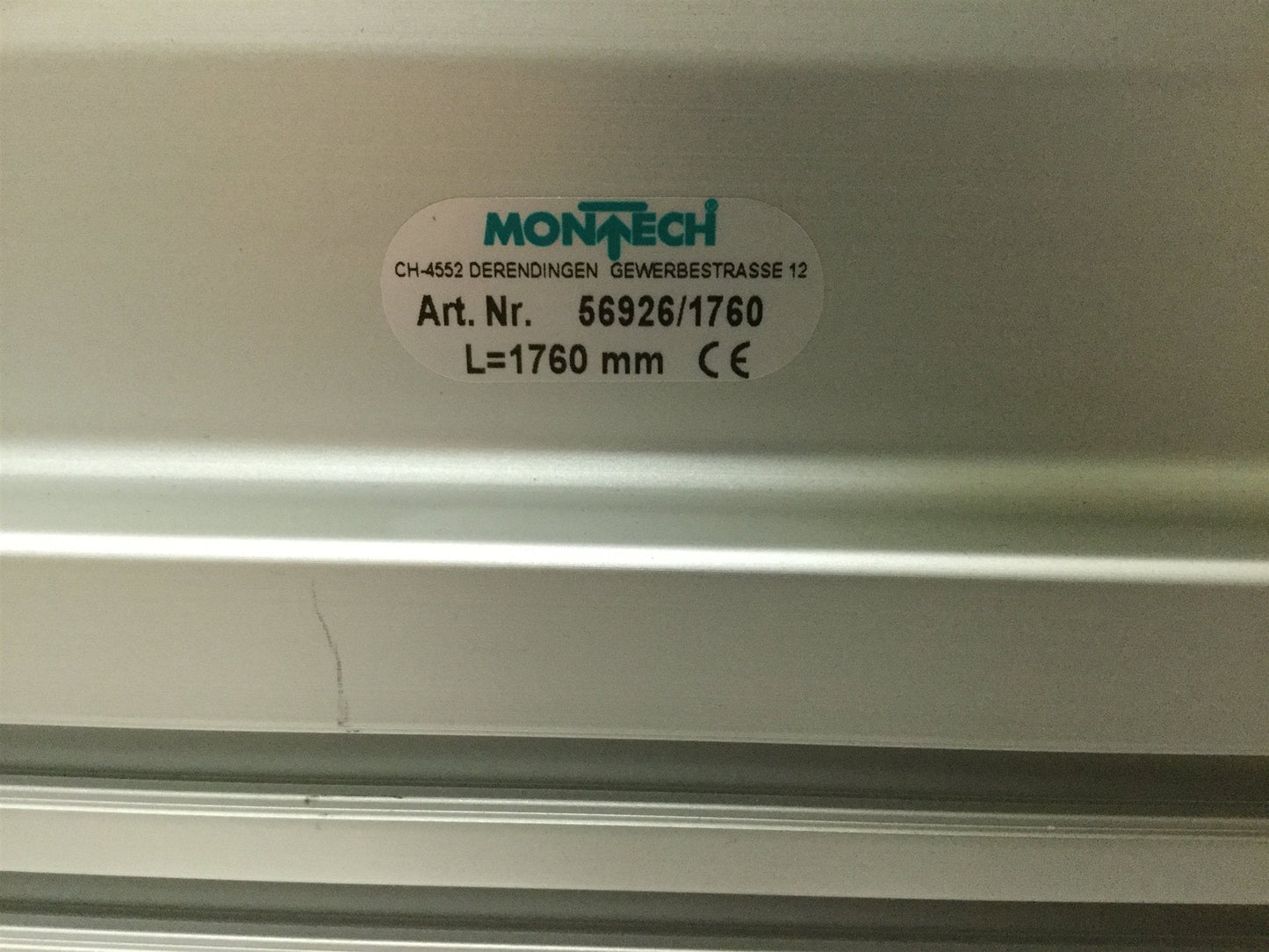Used Montech 56926-1760 Montrac Monorail System Strait Section, 1760mm Trac