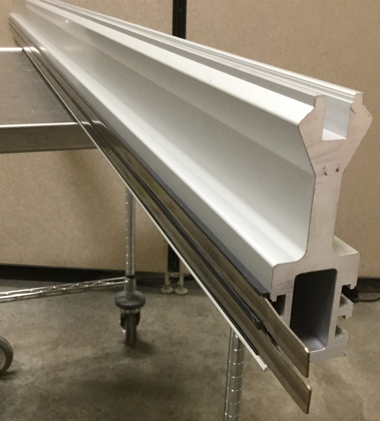 Used Montech 56926-1635 Montrac Monorail System Strait Section, 1635mm Trac