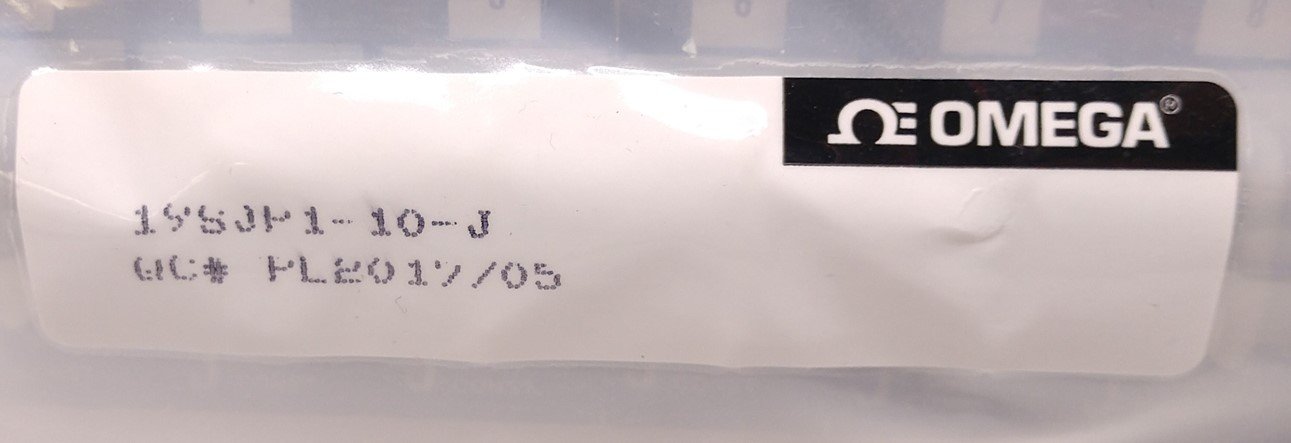 New Omega 19SJP1-10-J Anodized Jack Panels, 19" Long, 10 Thermocouple Jack Mounts