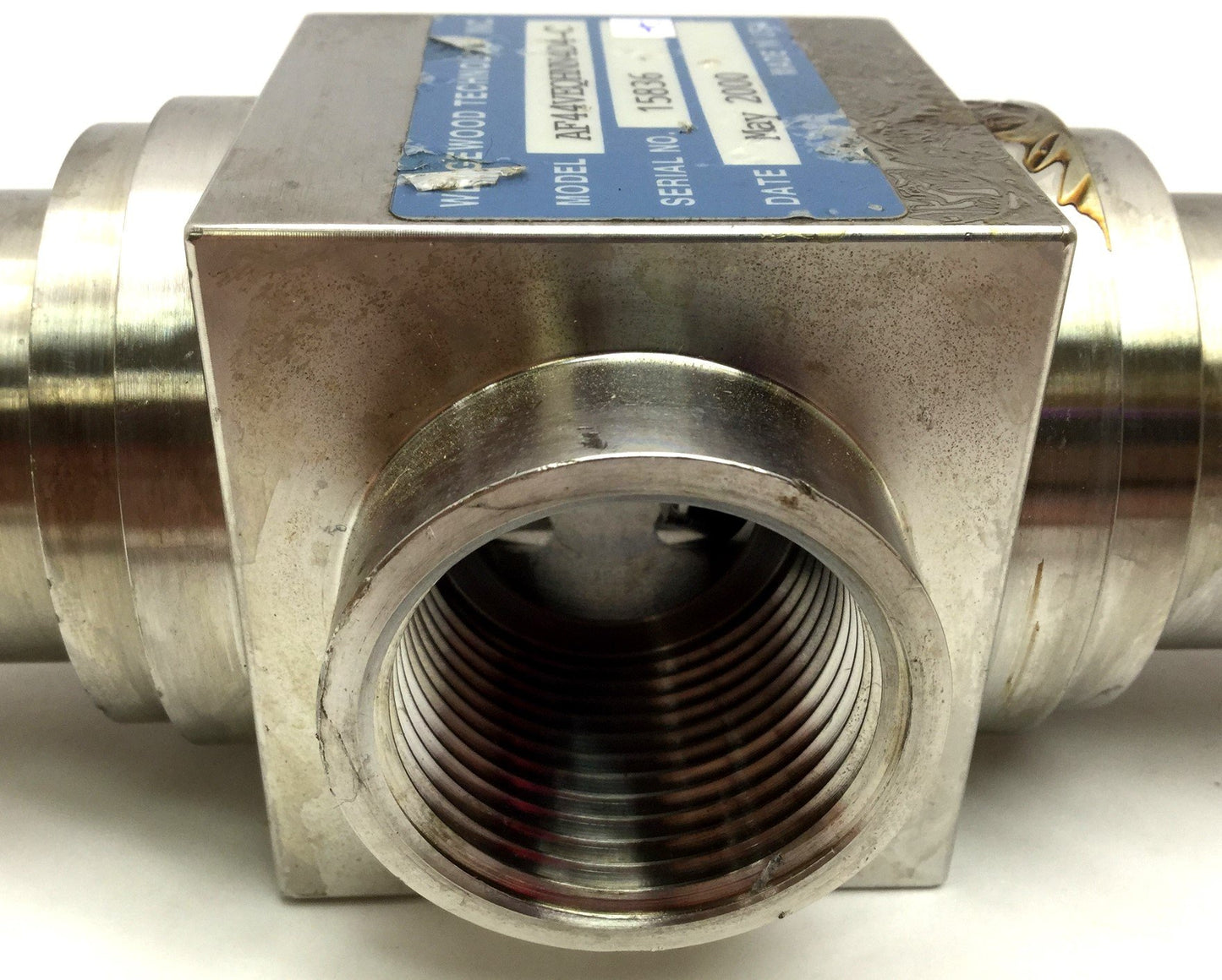 Used Wedgewood Technology AF44VEQHNN4D4-C Flow Through Inline Sensor 1" NPT