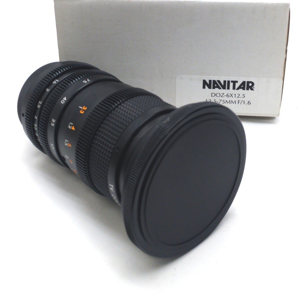 New Navitar DOZ-6X12.5 Machine Vision Lens ?" Sensor 12.5-75mm FL F1.6-Close C-Mount