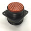 Used Omega MTC-55-FF Inline Female Connector, 55 Cavities, Flanged
