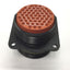 Used Omega MTC-55-FF Inline Female Connector, 55 Cavities, Flanged