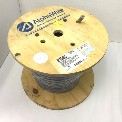 New AlphaWire 5110/60C Cable, Roll of 100ft, 60x Conductor, 22AWG, Rating: 300V RMS