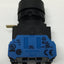 Used Idec HW1B-M1F10 Illuminated Pushbutton Switch, 5-30VDC Green LED, 600V/10A N.O.