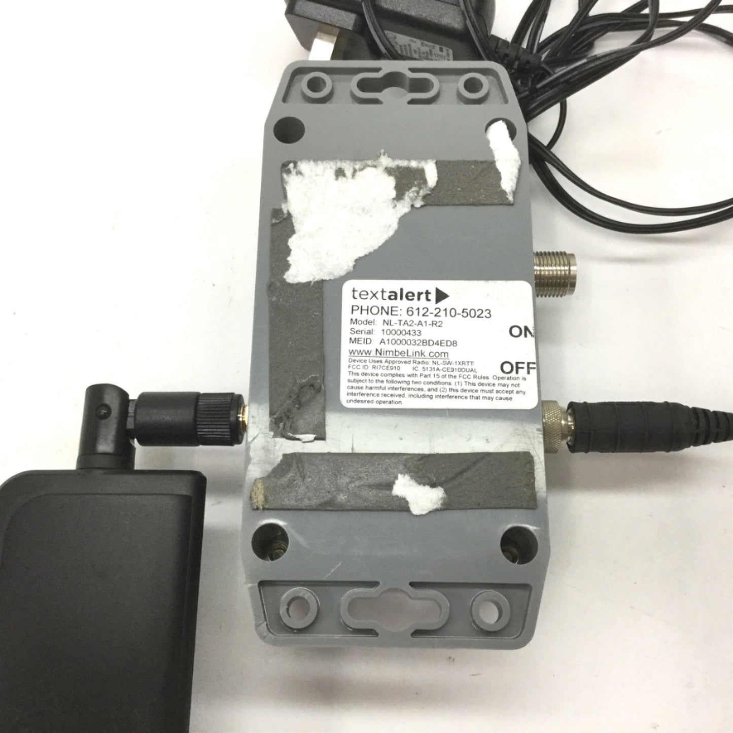 Used Nimbelink NL-TA2-A1-R2 TextAlert Module, With Power Source and Antenna