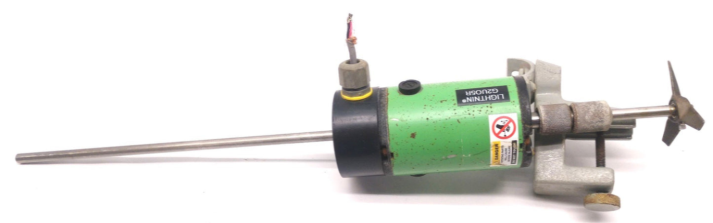 Used Lightnin G2U05R 1/15hp Mixer, 90VDC, 2000 RPM, Shaft is True