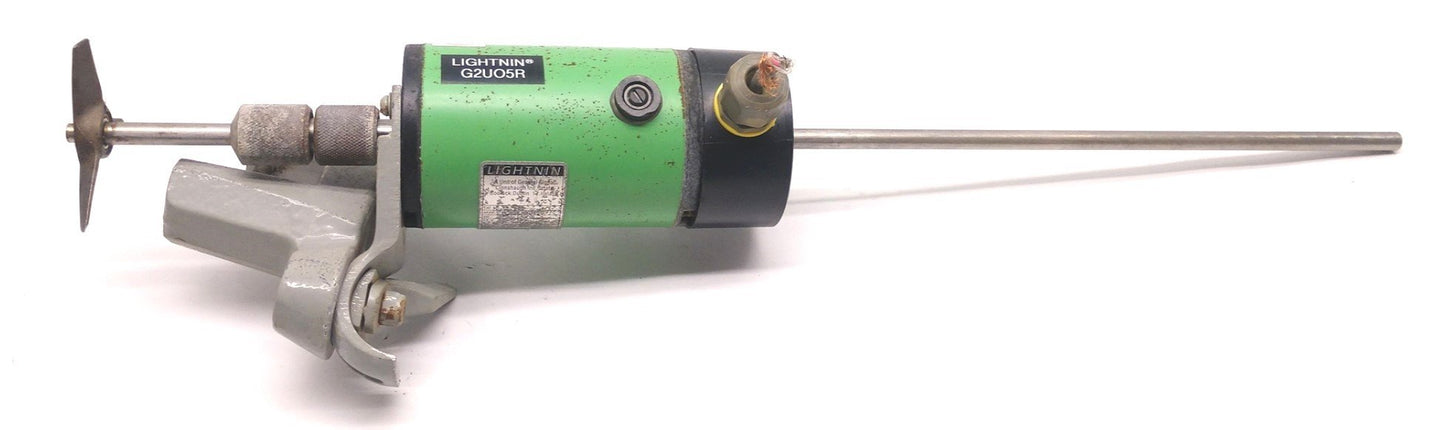 Used Lightnin G2U05R 1/15hp Mixer, 90VDC, 2000 RPM, Shaft is True