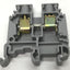 Used Lot of 74 Entrelec M6/8 5118 Screw Terminal Blocks, Rating: 600V 50A, Gray