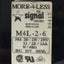 Used Signal M4L-2-6 Transformer 1 Phase In: 210/320/250VAC 50/60Hz Out: 115VAC 600VA