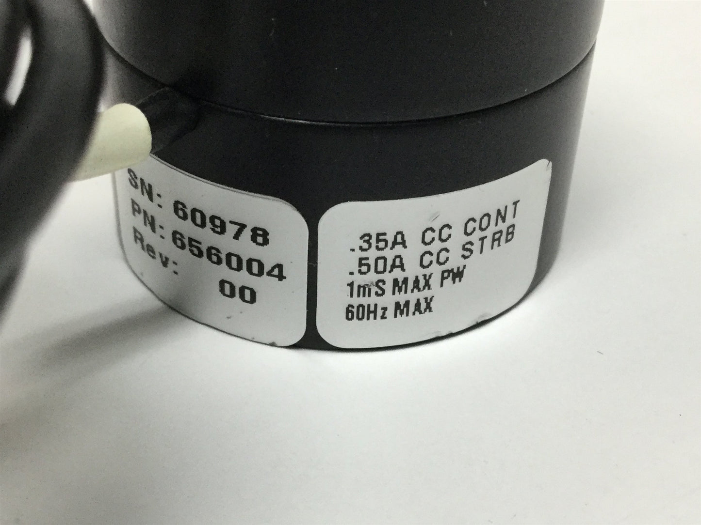 Used RVSI NER 656004 Machine Vision Spot Light, Red LED, Cont: 0.35A, Strobe: 0.5A